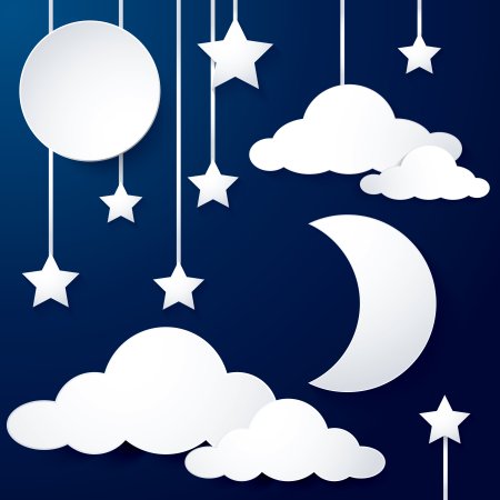 Месяц на окно из бумаги