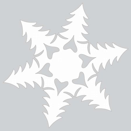 Снежинка трафарет для вырезания