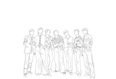 БТС line Art