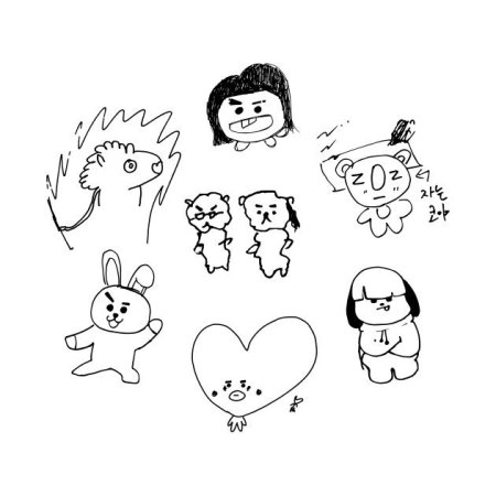 BTS bt21 раскраска