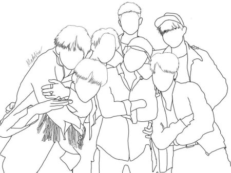 BTS line Art