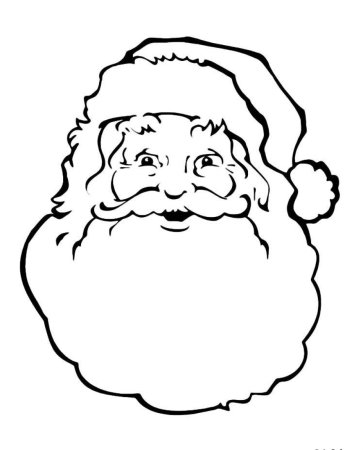 Лицо Деда Мороза раскраска
