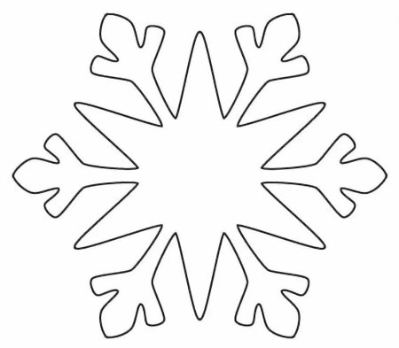 Снежинка трафарет для вырезания