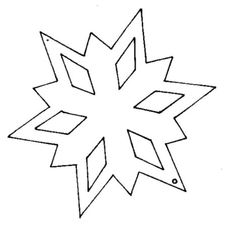 Новогодние снежинки трафареты