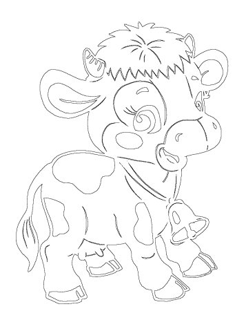 Бык трафарет для вырезания