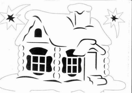 Украшения на окна домики