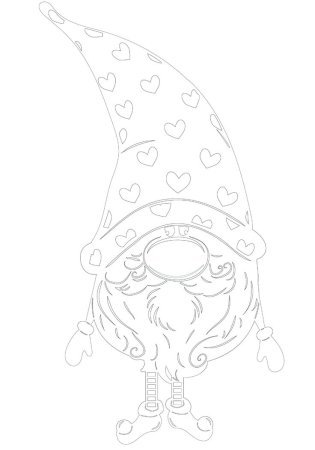 Трафареты для вырезания на окна новогодние гномик