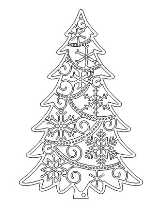 Трафарет "елка"