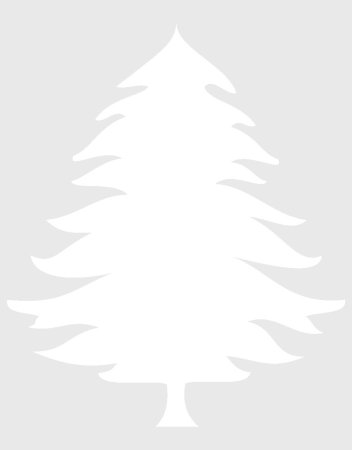 Елочка трафарет для вырезания