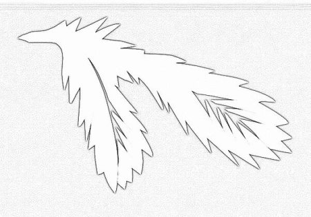 Елочная ветка для вырезания