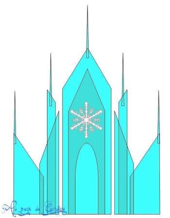 Замок Эльзы на бумаге