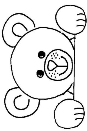 Шаблон медвежонка для аппликации