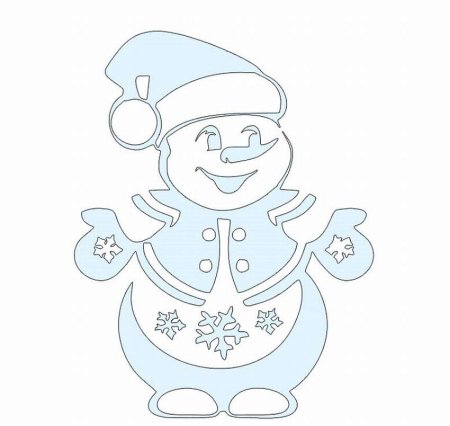 Снеговики для украшения окон