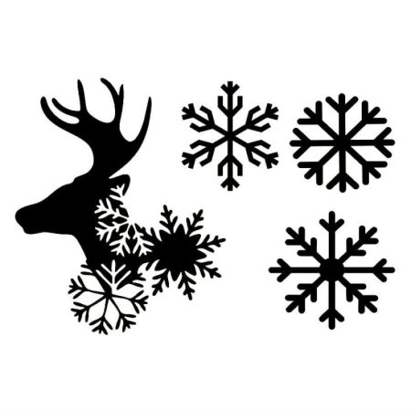 Трафареты снежинок для рисования на окнах