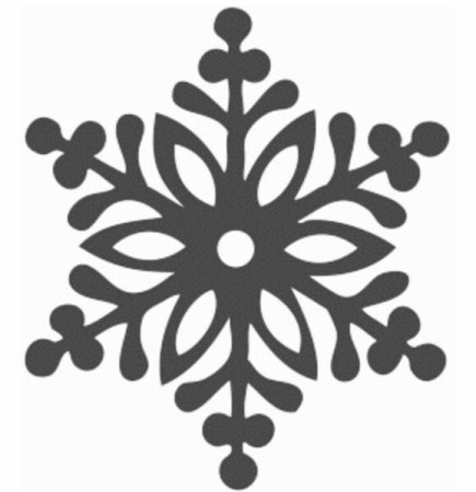 Снежинка трафарет для вырезания