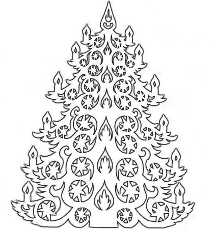 Новогодние украшения на окна трафареты