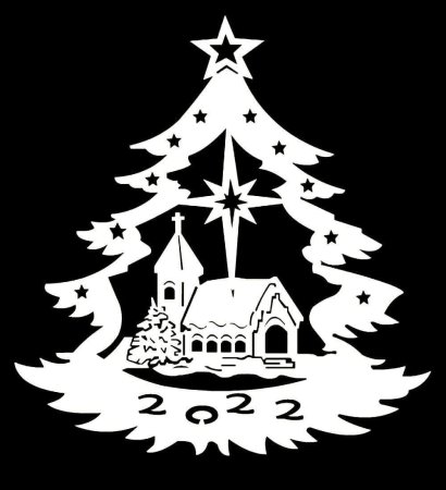 Елочка трафарет