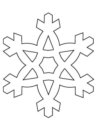 Снежинка раскраска