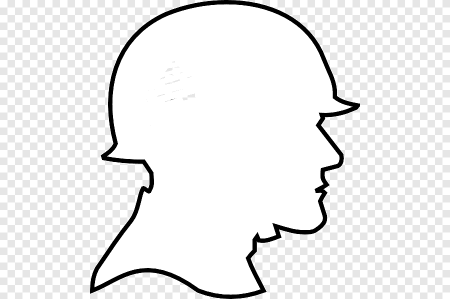 Силует головы для рисования