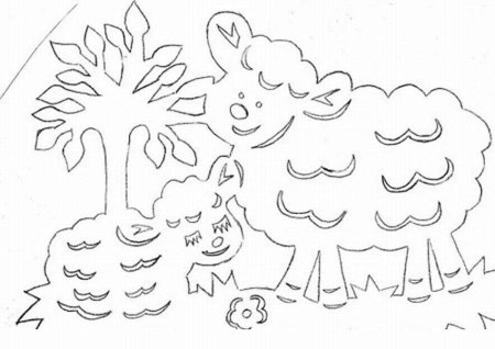 Вытынанка Лесные зверюшки