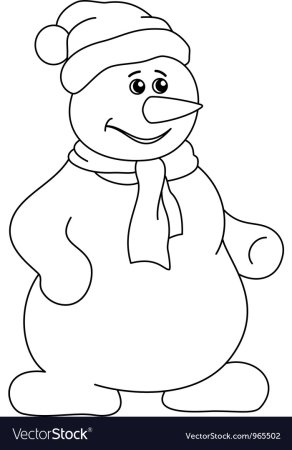 Снеговик шаблон