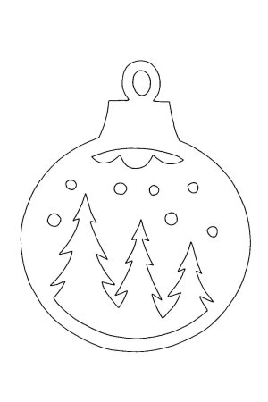 Елочные игрушки раскраска