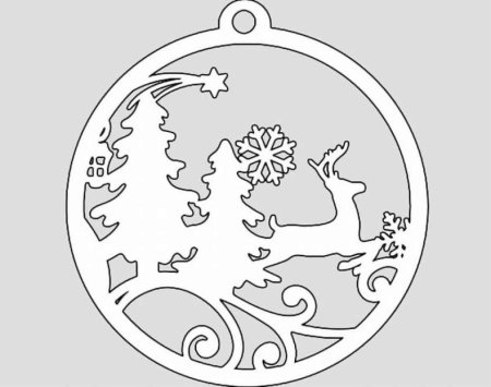 Новогодние игрушки трафареты для вырезания