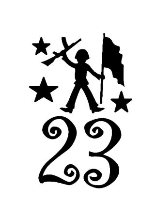 Вырезки на окна к 23 февраля