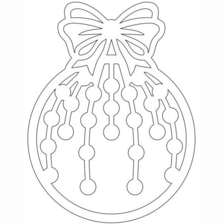 Новогодние шарики раскраска