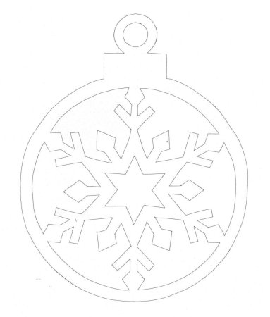 Новогодние игрушки трафареты для вырезания