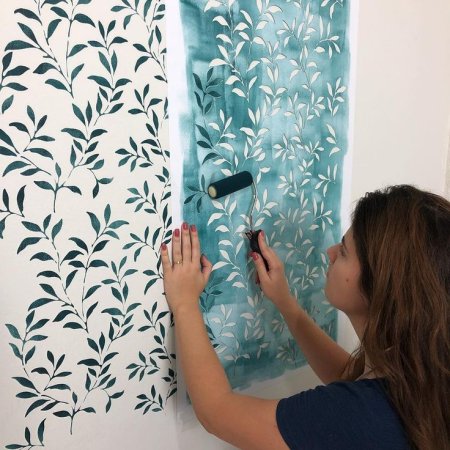 Трафарет для покраски стен дома (50 фото)