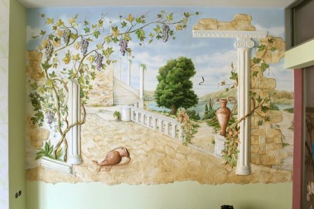 Фреска Виноградная лоза на стену