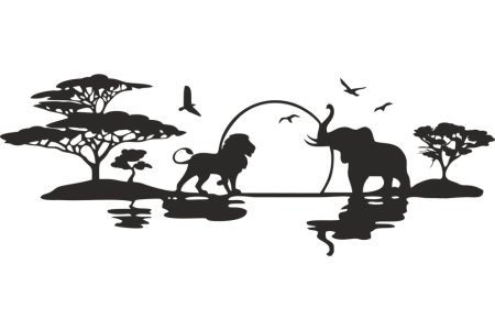 Трафареты животных для декора