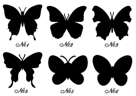 Трафарет бабочки на стену