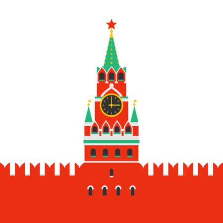 Спасская башня Московского Кремля вектор