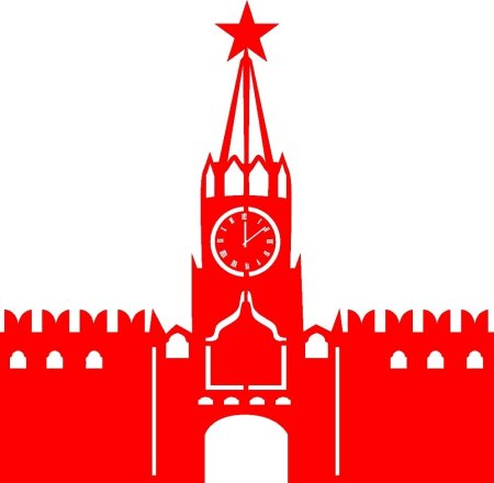 Спасская башня Кремля силуэт