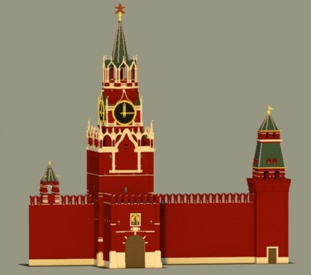 Силуэт Кремля в Москве