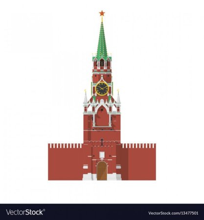 Спасская башня Московского Кремля вектор