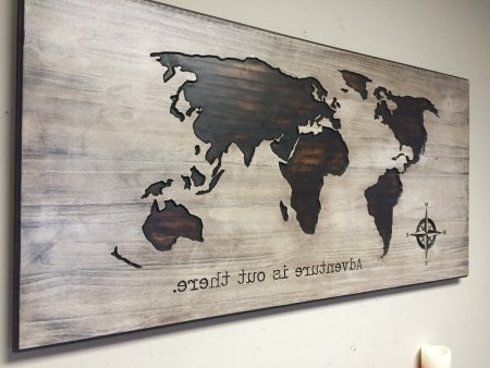 Панно из дерева карта