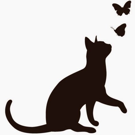 Силуэты котов и кошек