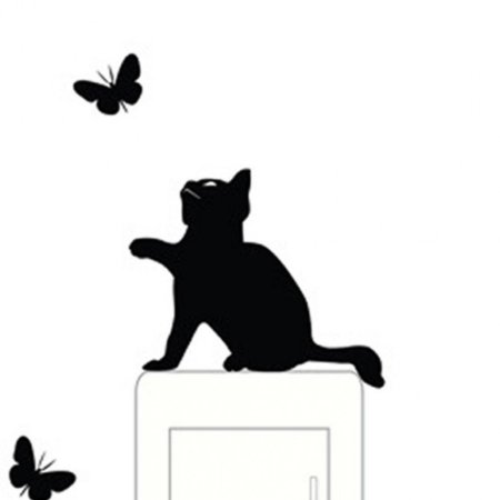 Трафареты котов на стену