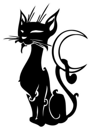 Трафареты кошек для декора стен