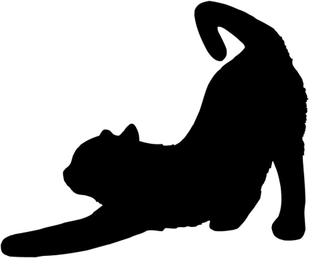 Трафарет лежачего кота