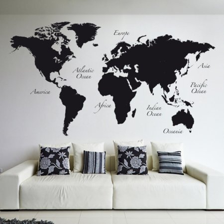 Трафарет карты мира на стену (49 фото)