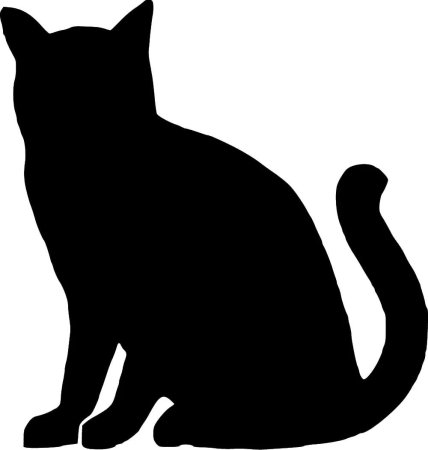 Силуэты животных кошек