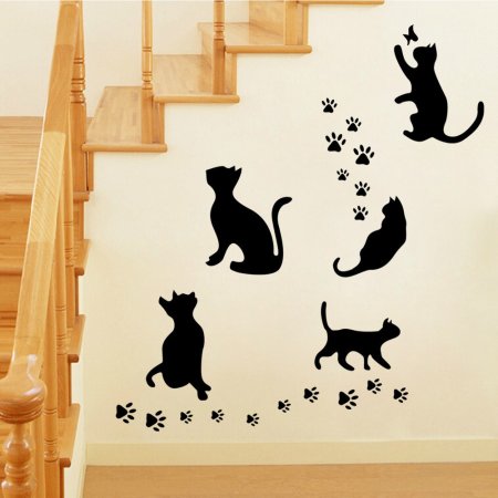 Наклейка на стену кот