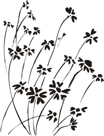 Трафарет полевых цветов на стену (48 фото)