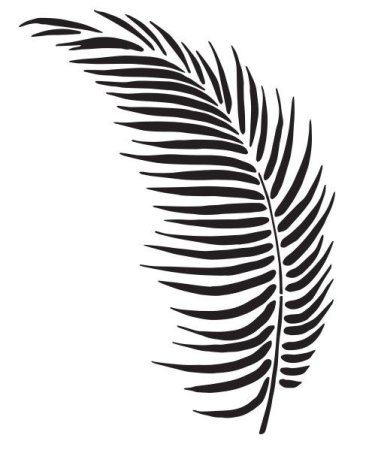 Пальмовый лист трафарет