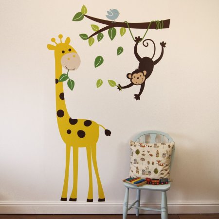 Трафарет жирафа для стен под покраску (49 фото)