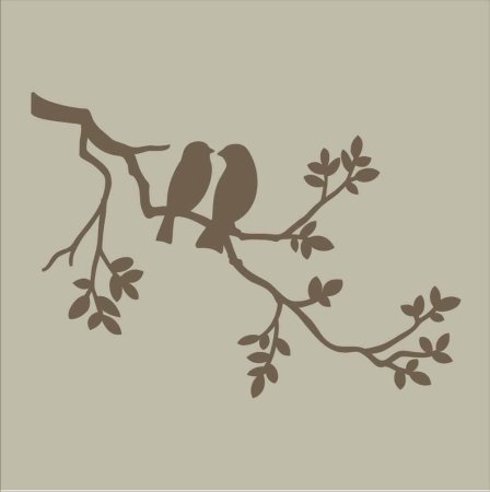 Трафареты для декора стен ветви